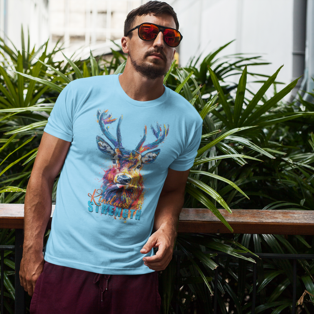 "Kindness Is Strength" Deer Motivation Unisex T-Shirt