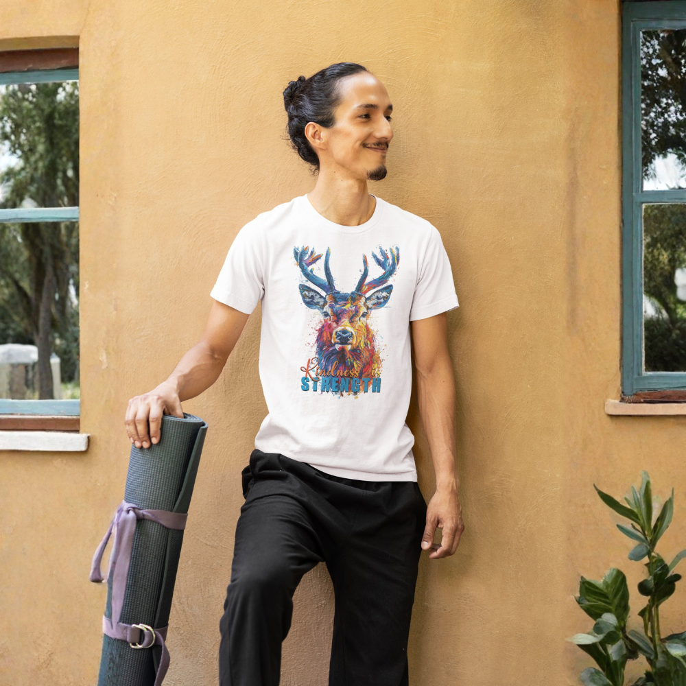 "Kindness Is Strength" Deer Motivation Unisex T-Shirt