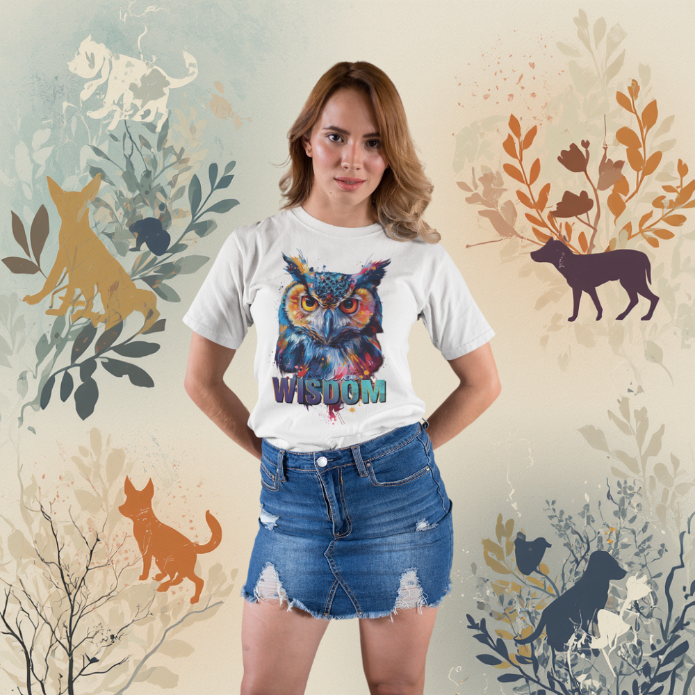 "Silent Wisdom" Owl Motivation Unisex T-Shirt