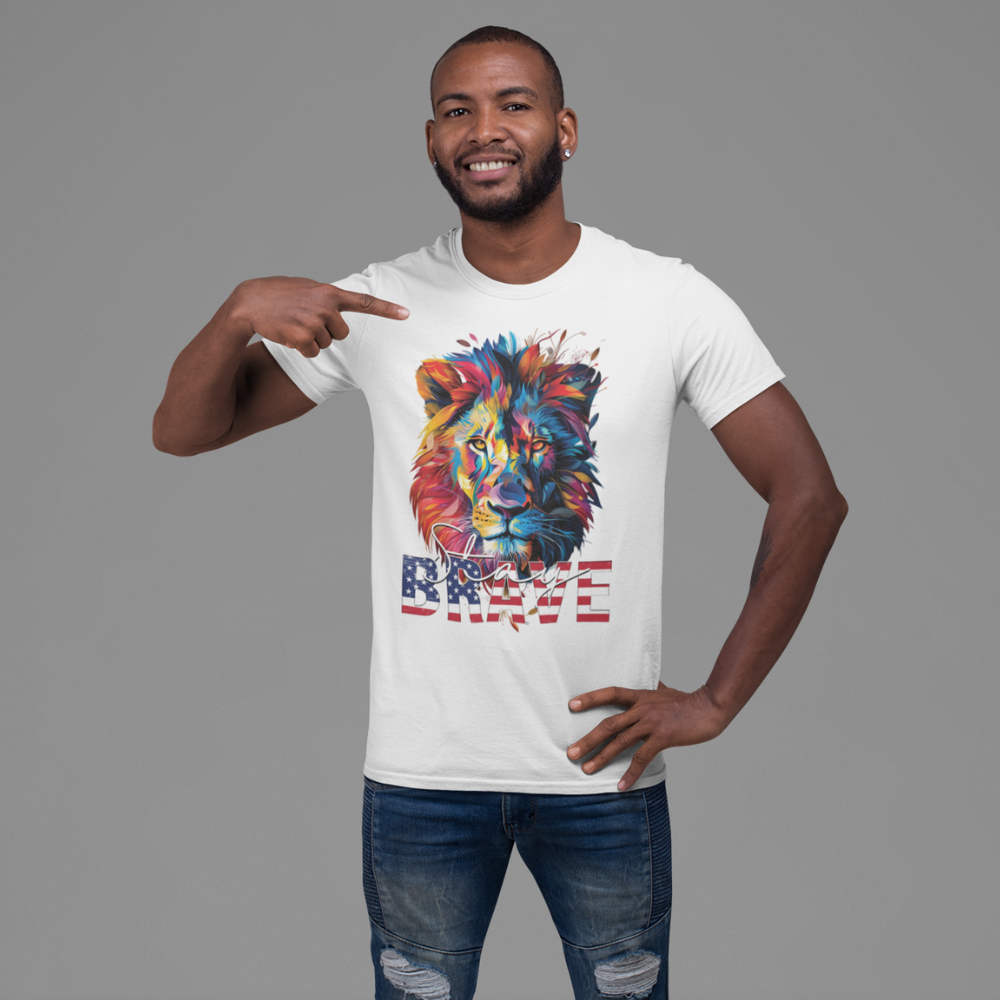 "Stay Brave" Lion Motivation Unisex T-Shirt