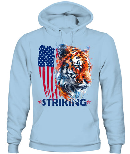 Striking Tiger American Flag Hoodie
