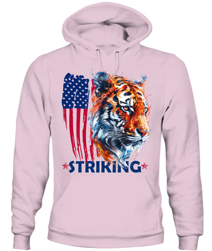 Striking Tiger American Flag Hoodie