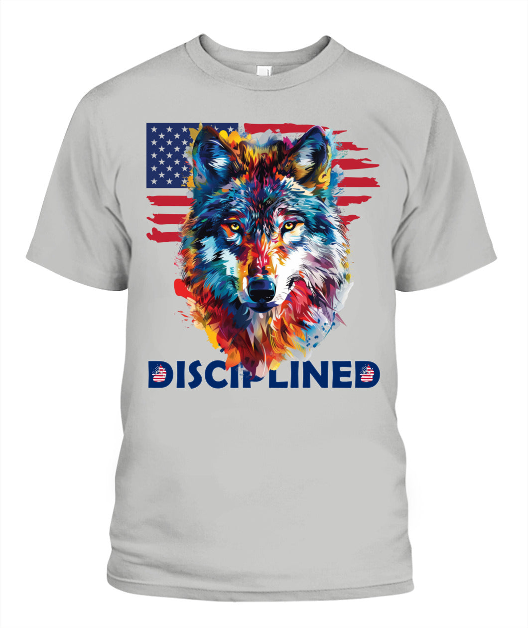 Disciplined Wolf American Flag Tee