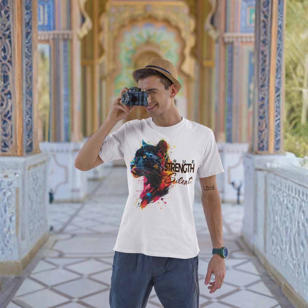 "True Strength Is Silent" Panther Motivation Unisex T-Shirt