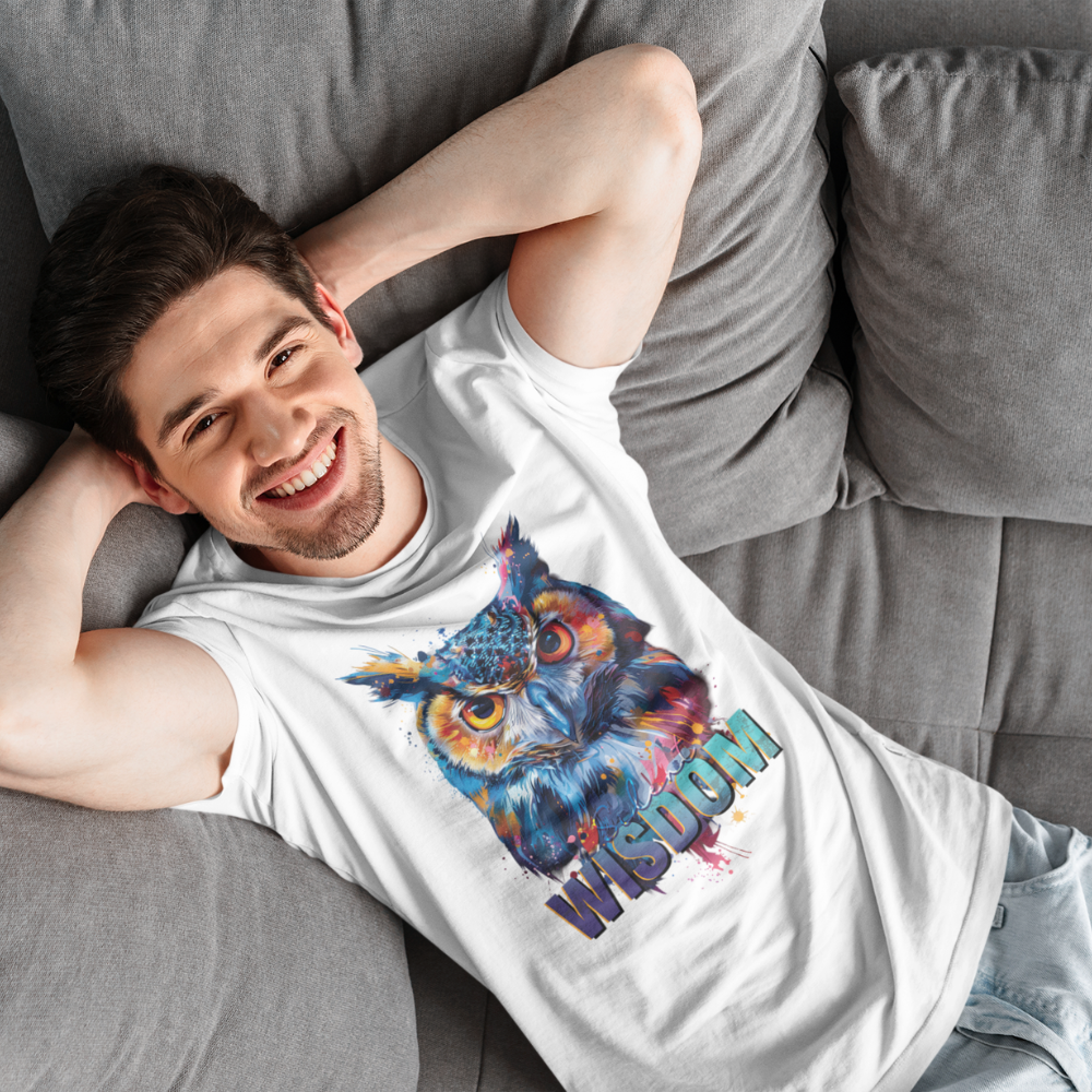 "Silent Wisdom" Owl Motivation Unisex T-Shirt