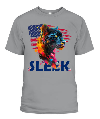 Sleek Panther American Flag Tee