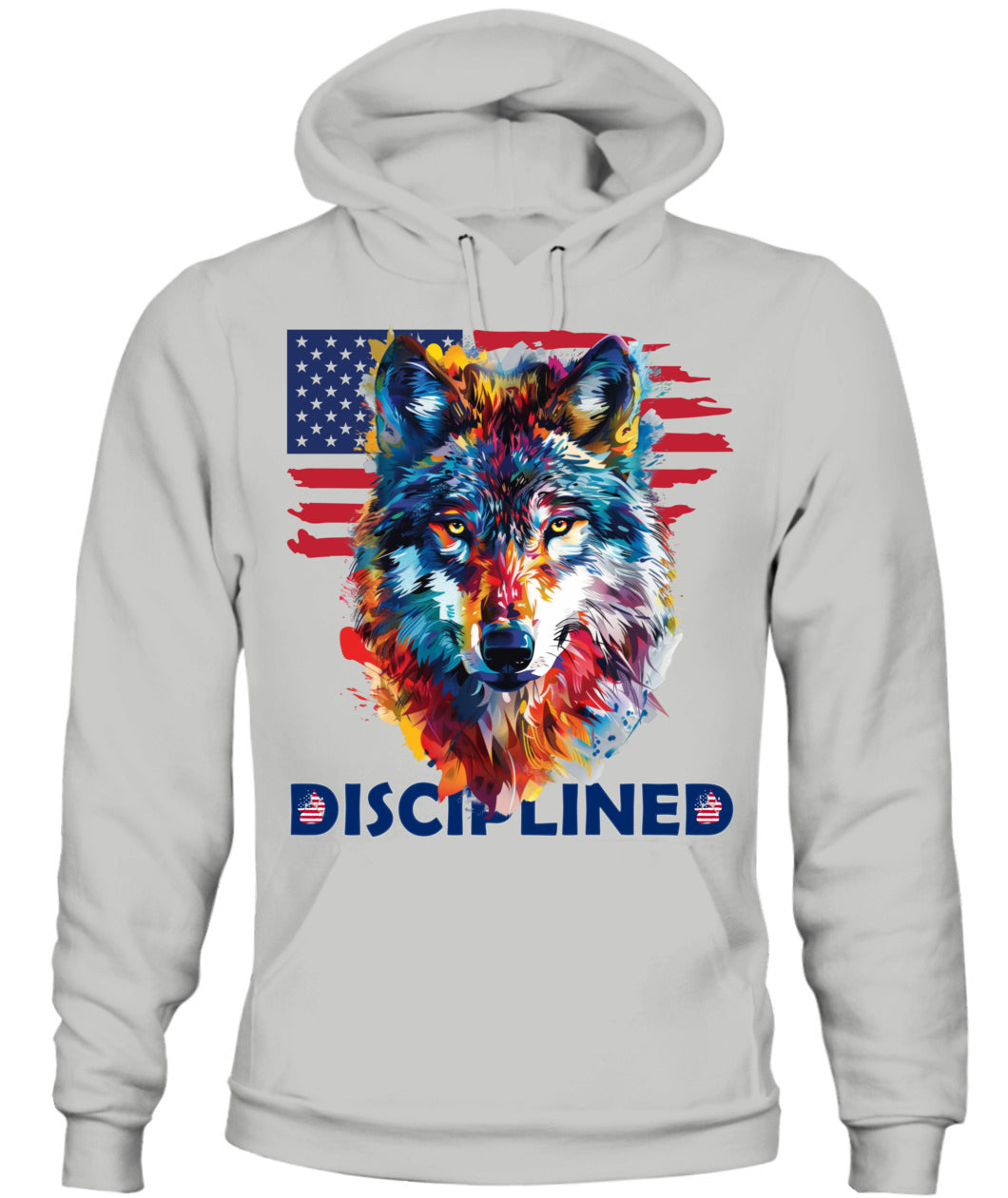 Disciplined Wolf American Flag Hoodie