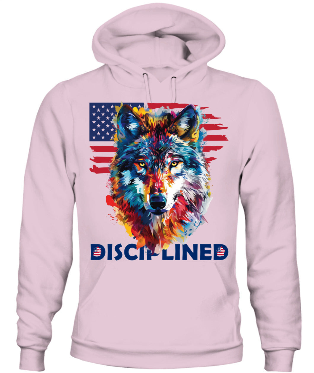 Disciplined Wolf American Flag Hoodie