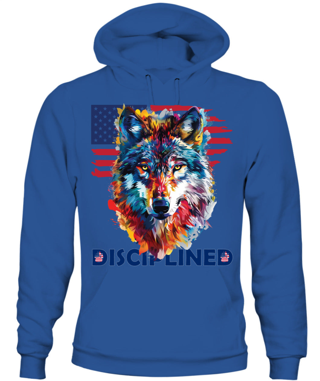 Disciplined Wolf American Flag Hoodie