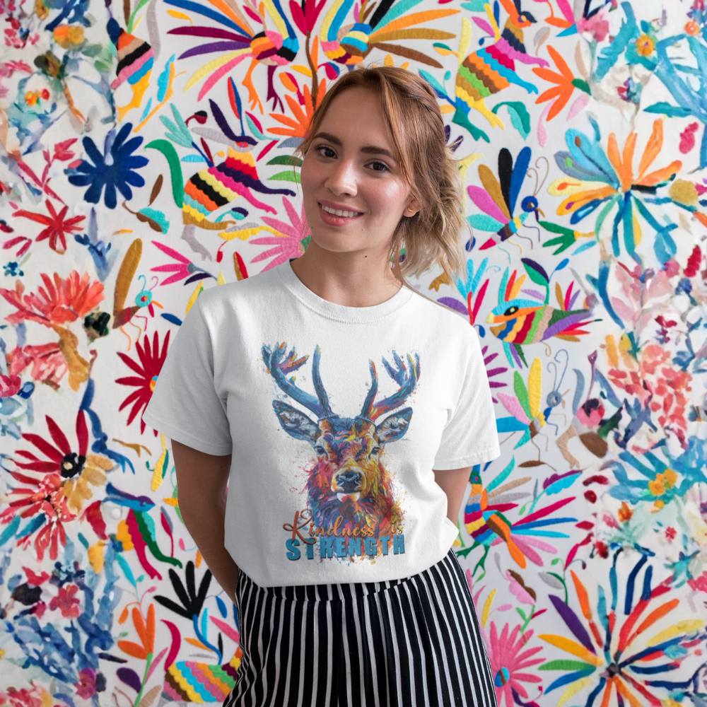 "Kindness Is Strength" Deer Motivation Unisex T-Shirt