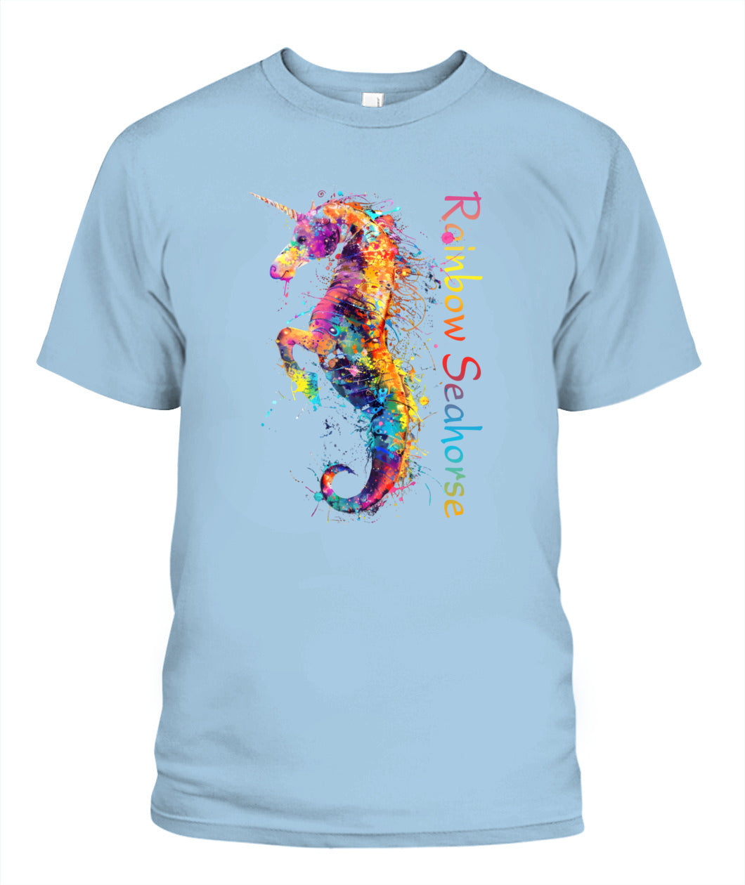 Rainbow Seahorse Unicorn Tee