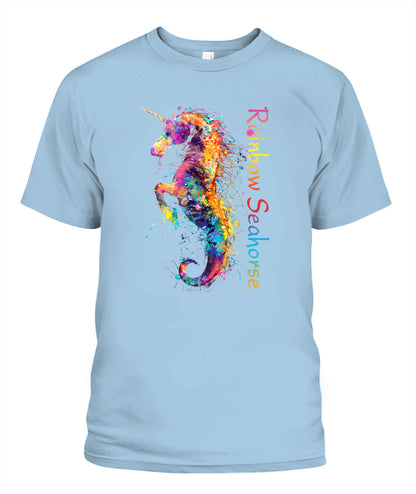 Rainbow Seahorse Unicorn Tee