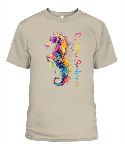 Rainbow Seahorse Unicorn Tee