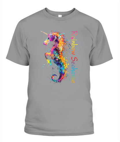 Rainbow Seahorse Unicorn Tee