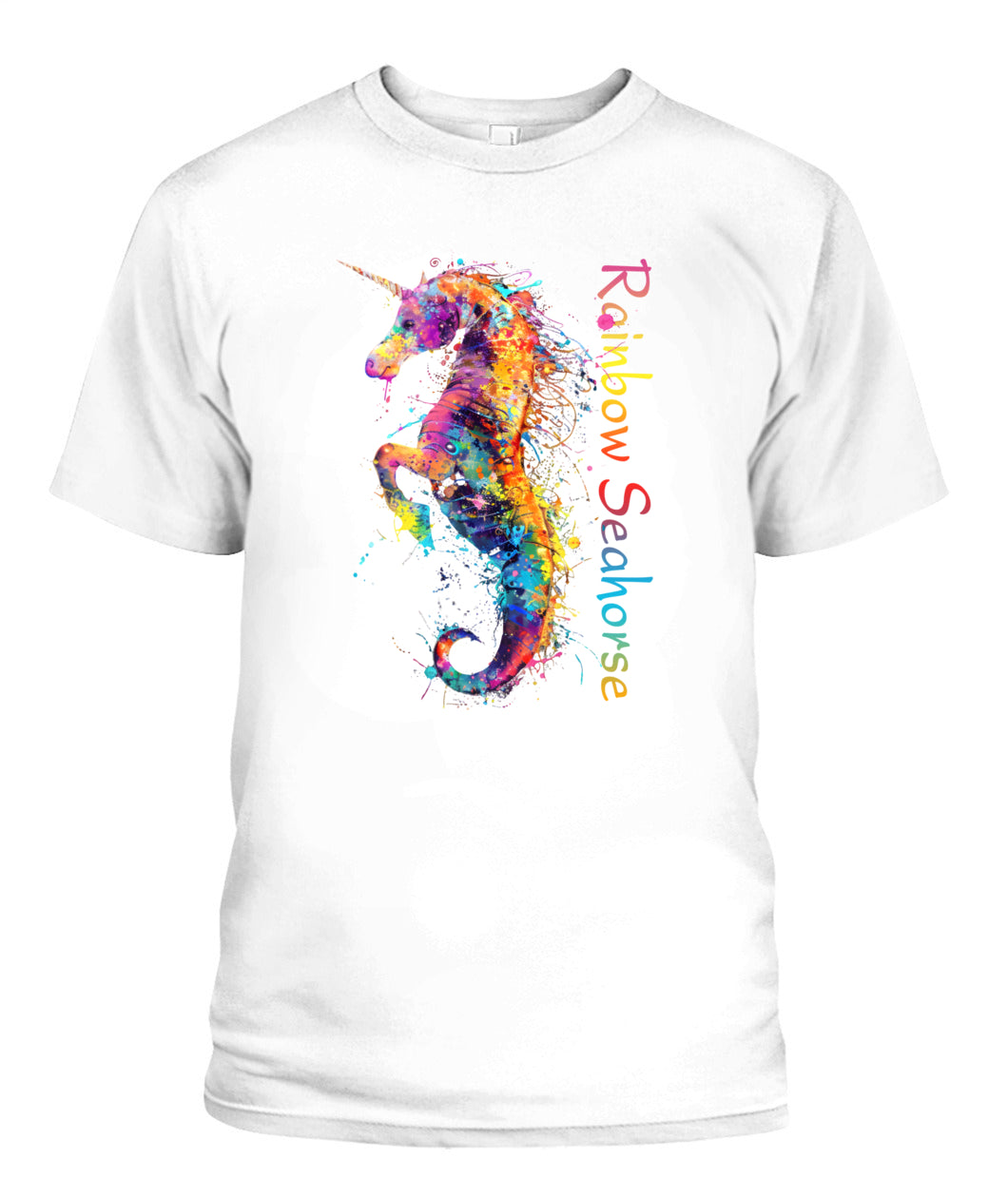 Rainbow Seahorse Unicorn Tee