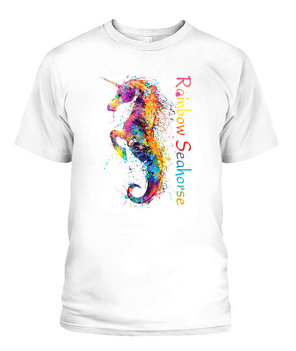 Rainbow Seahorse Unicorn Tee