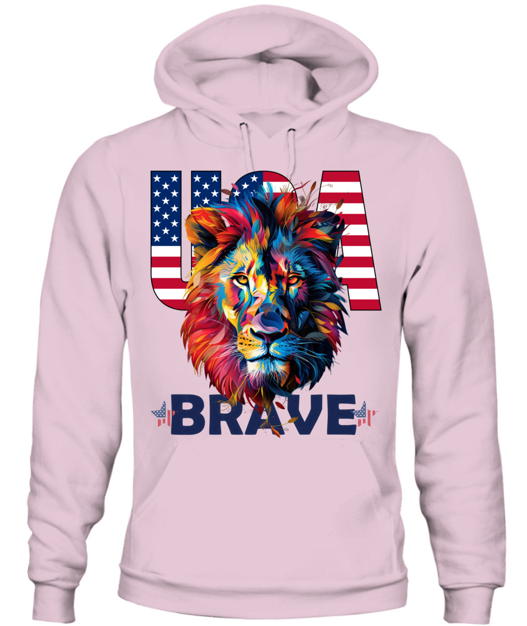 Brave Lion USA Flag Hoodie