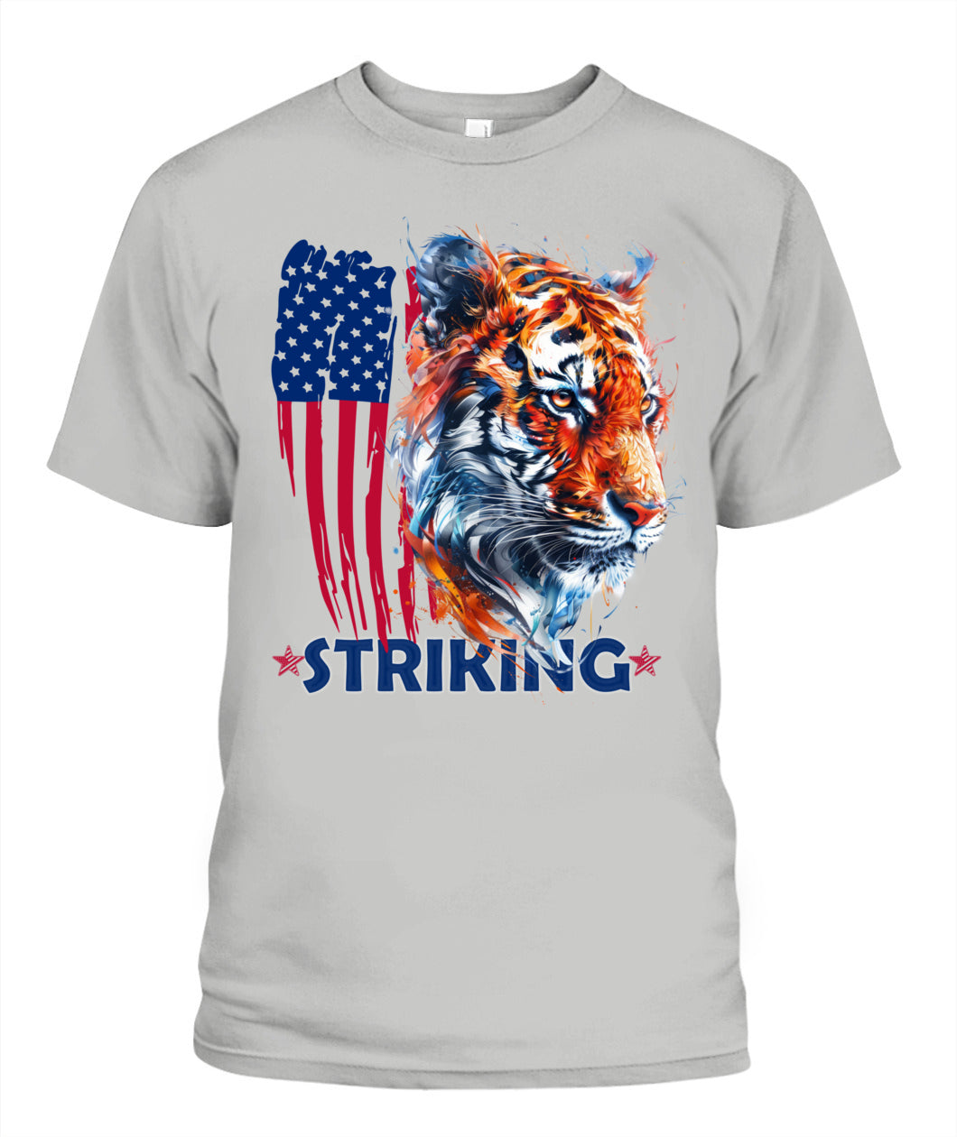 Striking Tiger American Flag Tee