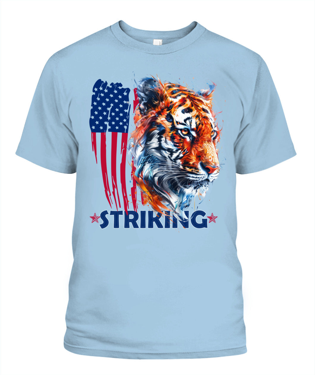Striking Tiger American Flag Tee