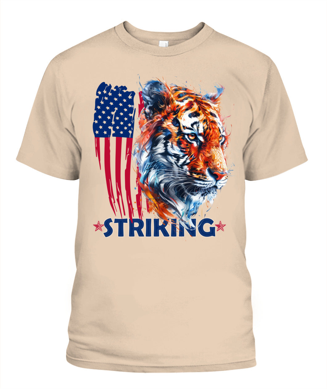 Striking Tiger American Flag Tee