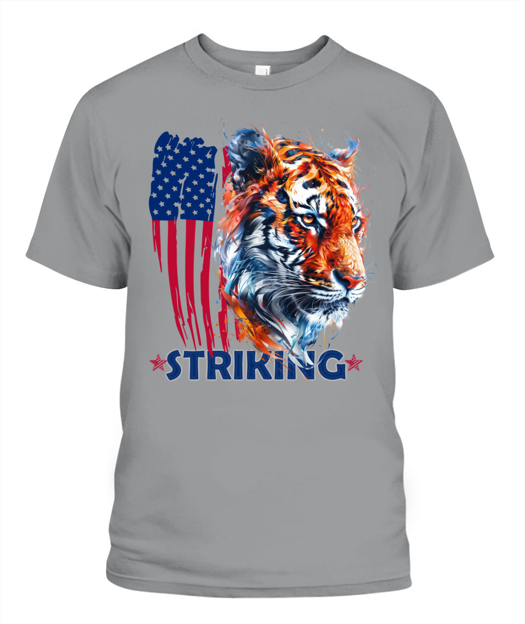 Striking Tiger American Flag Tee