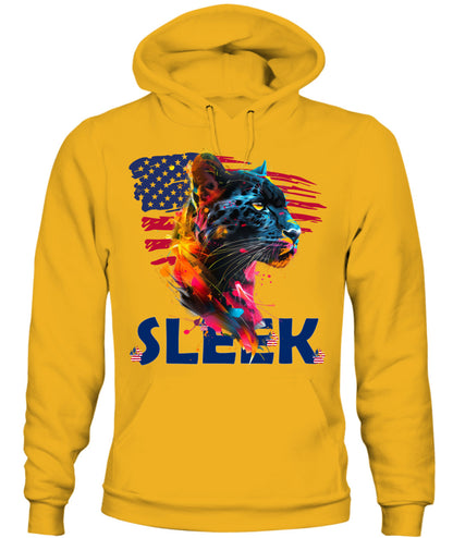 Sleek Panther American Flag Hoodie