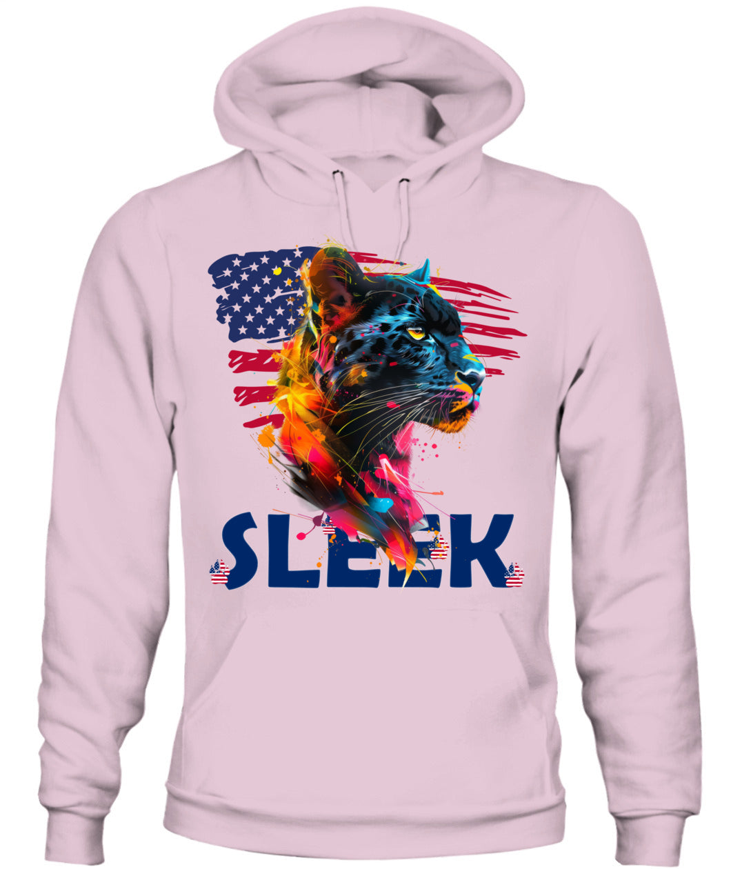 Sleek Panther American Flag Hoodie