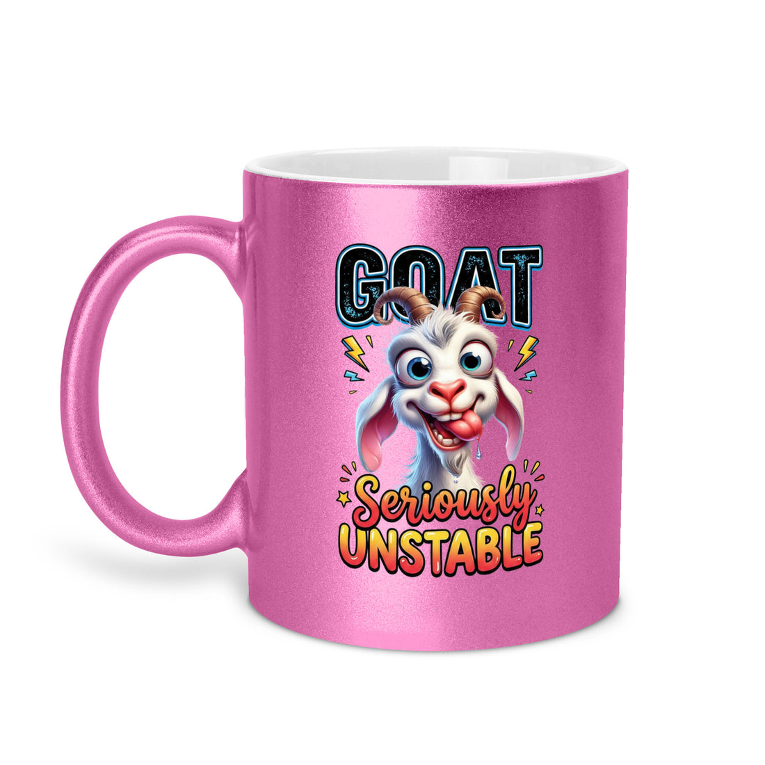 GOAT Seriously Unstable - Goat 11oz Metallic Mug - Funny Animal Mug
