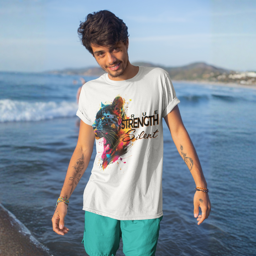 "True Strength Is Silent" Panther Motivation Unisex T-Shirt