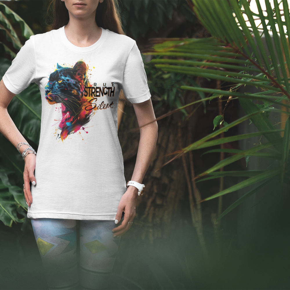 "True Strength Is Silent" Panther Motivation Unisex T-Shirt