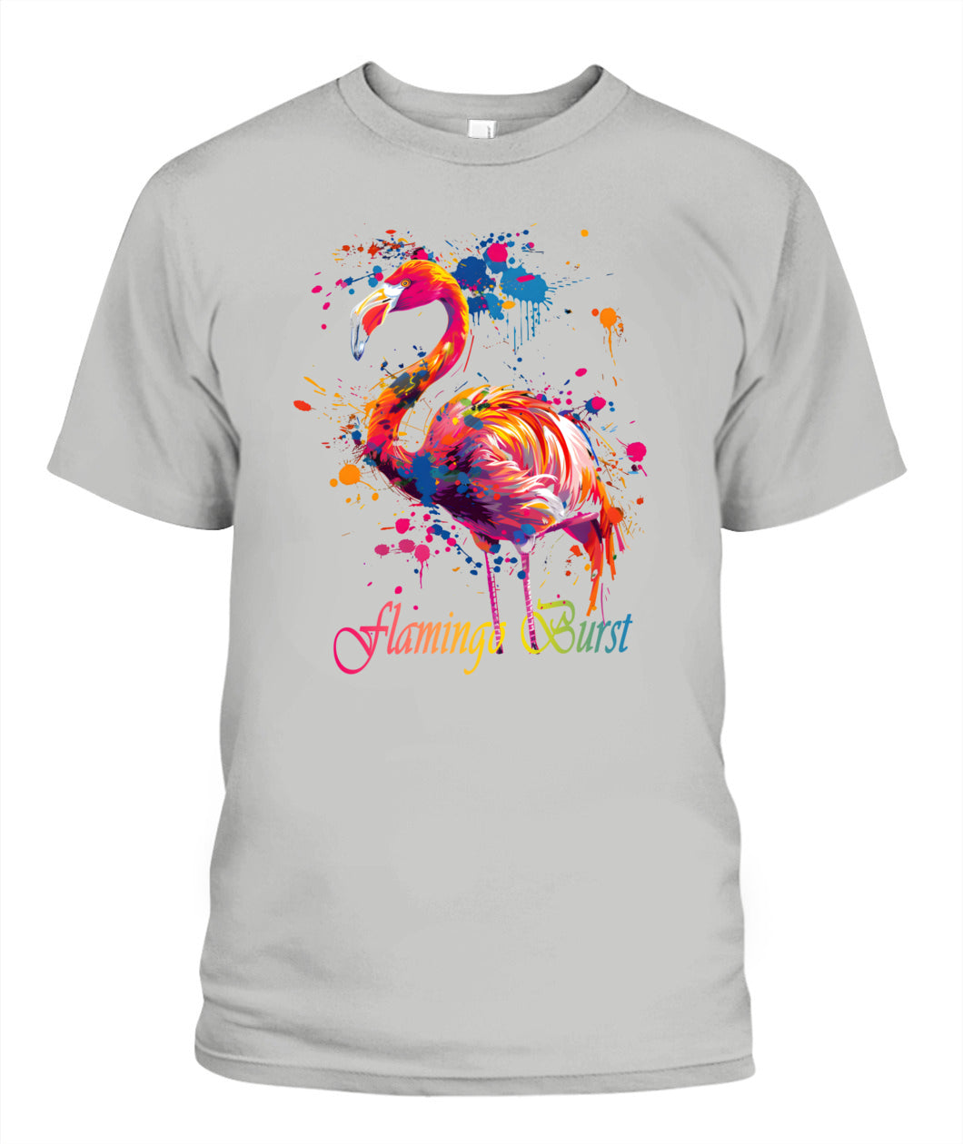 Flamingo Burst Watercolor Tee