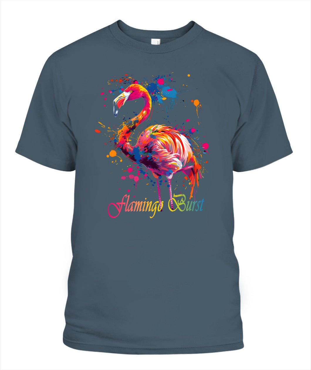 Flamingo Burst Watercolor Tee