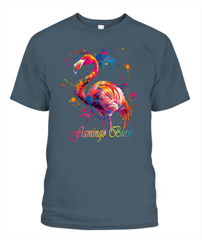 Flamingo Burst Watercolor Tee