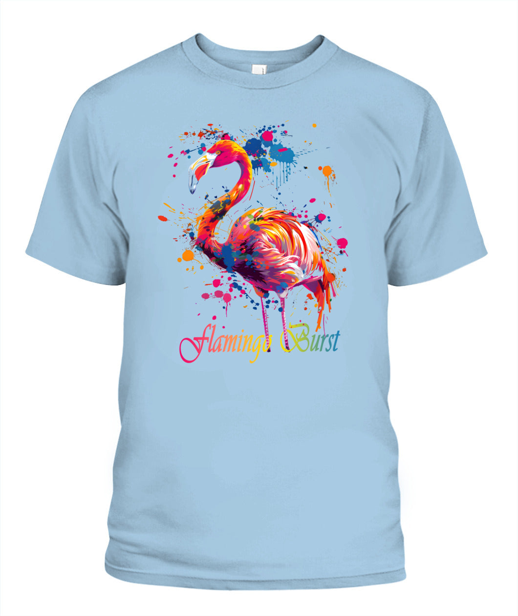 Flamingo Burst Watercolor Tee