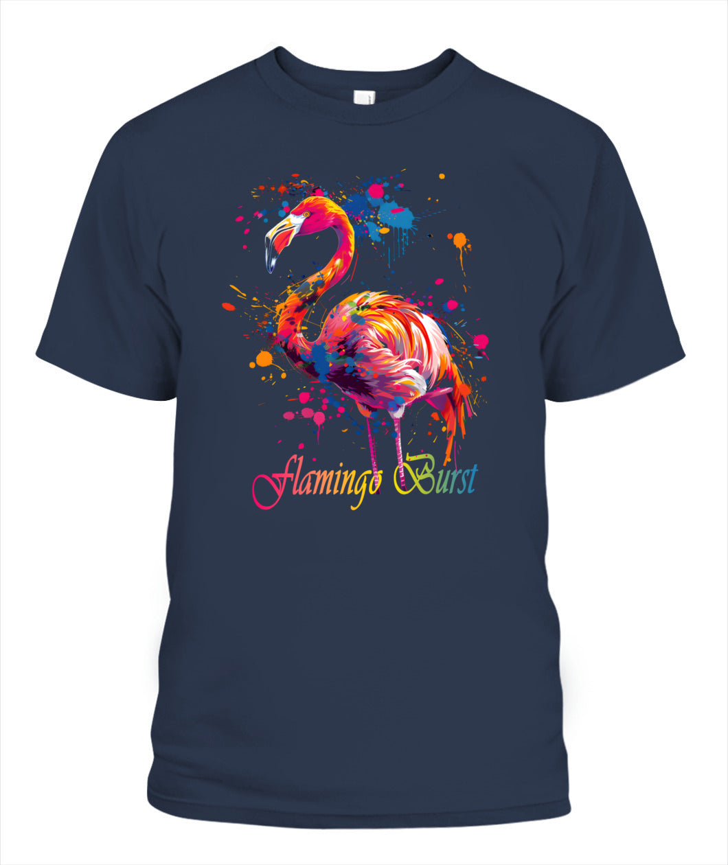 Flamingo Burst Watercolor Tee