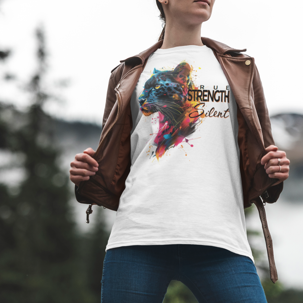 "True Strength Is Silent" Panther Motivation Unisex T-Shirt