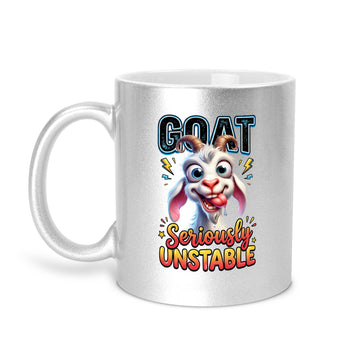 GOAT Seriously Unstable - Goat 11oz Metallic Mug - Funny Animal Mug