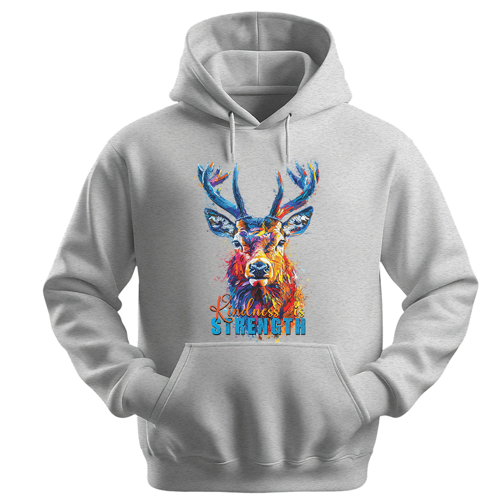 "Kindness Is Strength" Deer Inspirational Unisex Hoodie
