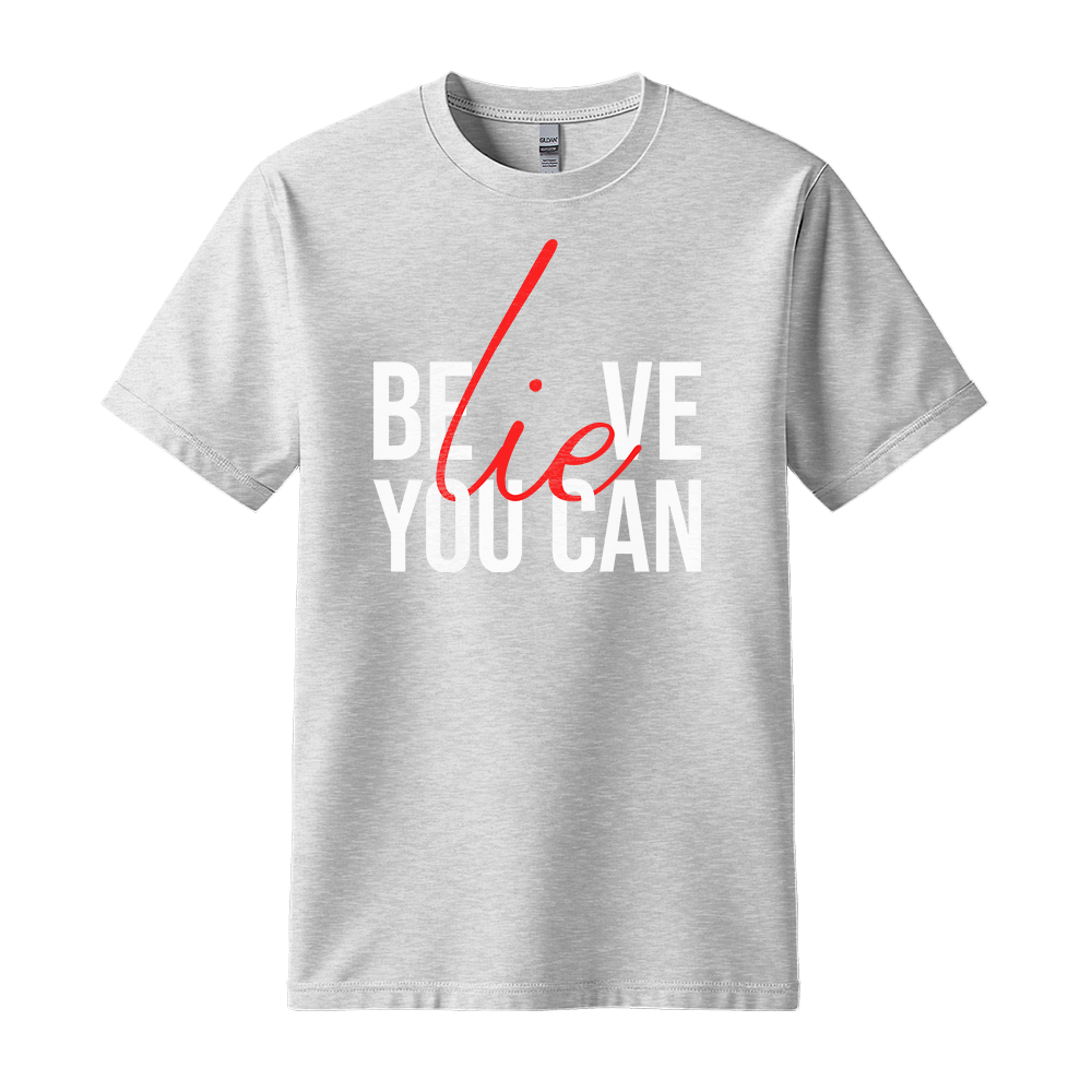 "Believe You Can" Red Lie Message Typography Graphic Tee - Colorizeyou Unisex T-Shirt