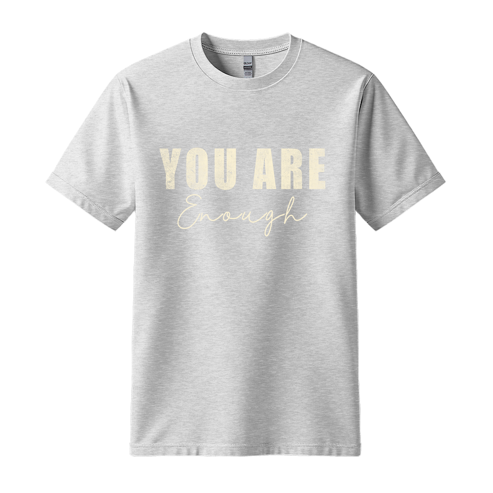 "You Are Enough" Distressed Typography Graphic Tee, Self Love Quote - Colorizeyou Unisex T-Shirt