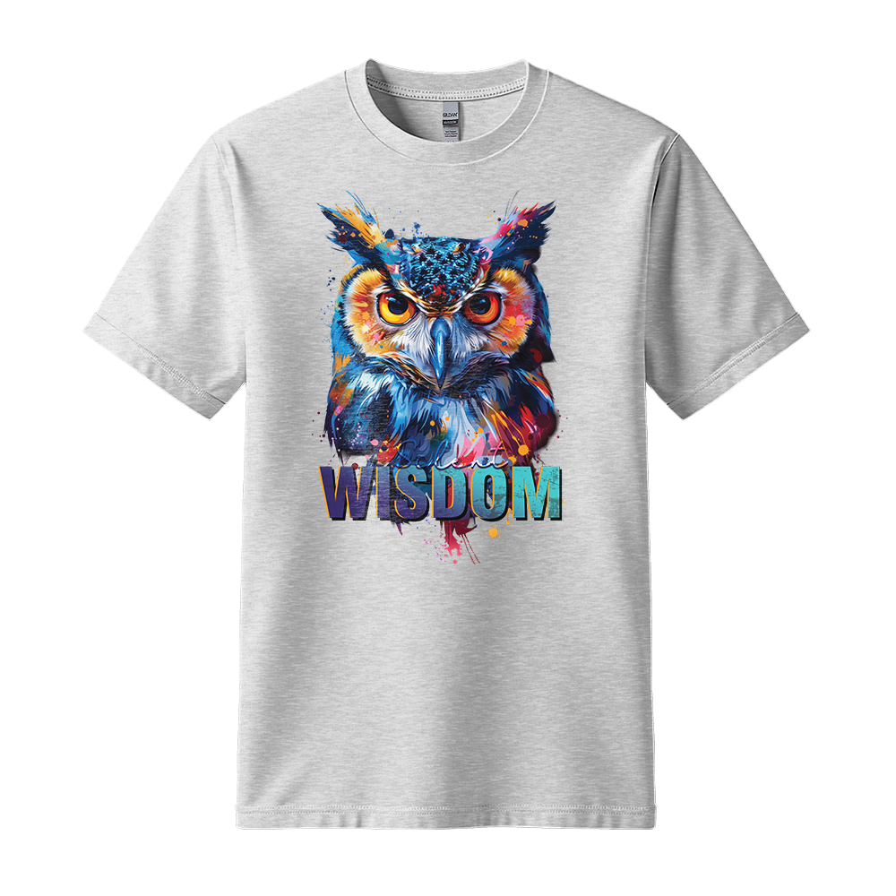 "Silent Wisdom" Owl Motivation Unisex T-Shirt