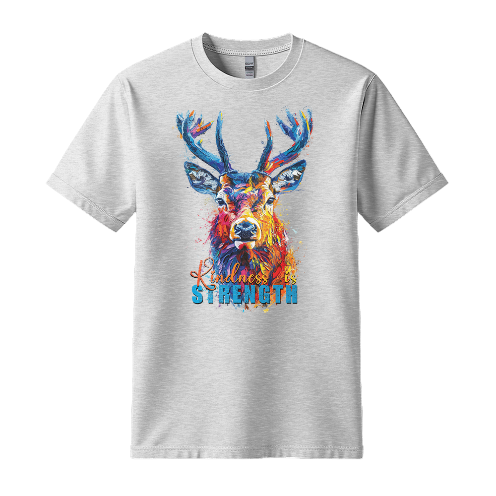 "Kindness Is Strength" Deer Motivation Unisex T-Shirt