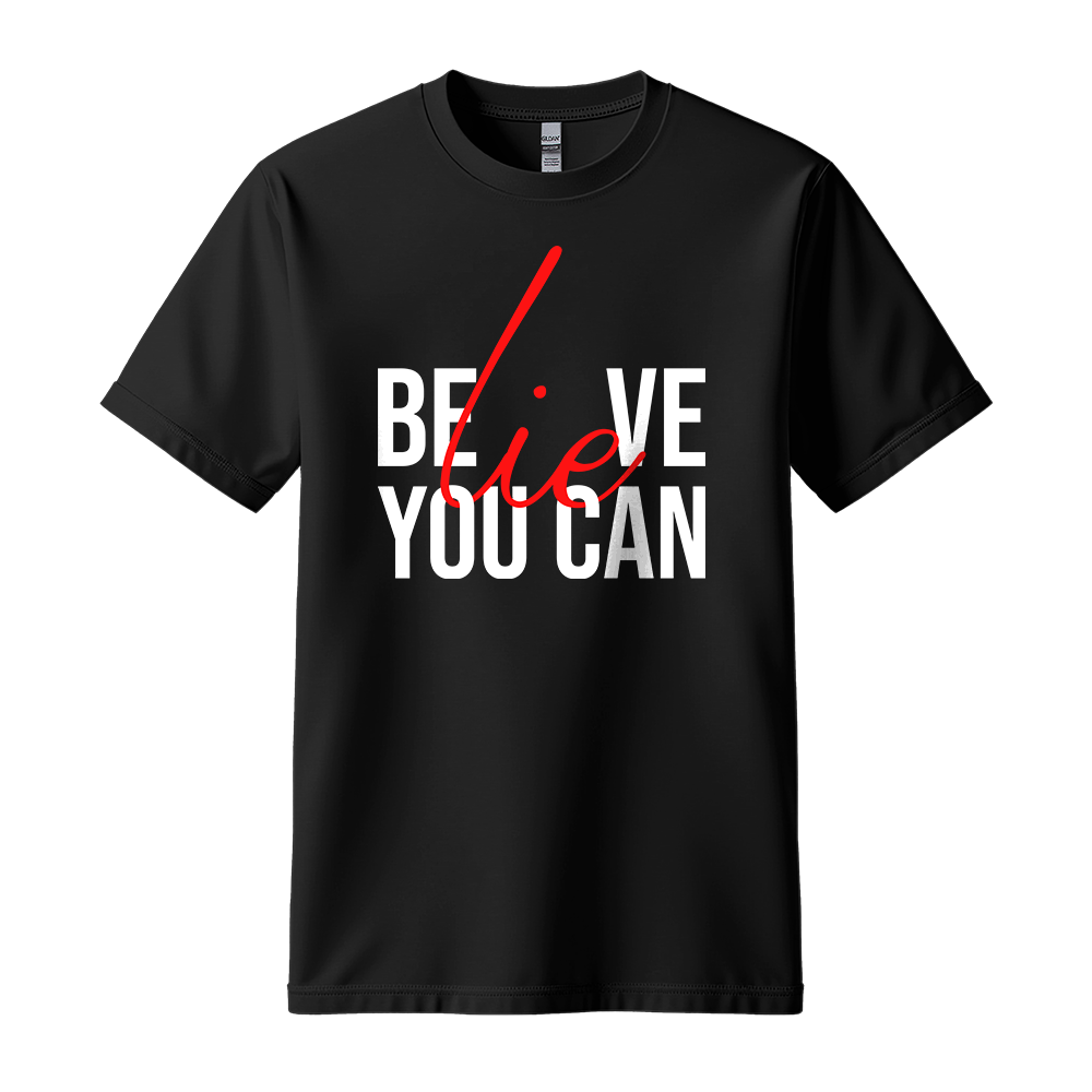 "Believe You Can" Red Lie Message Typography Graphic Tee - Colorizeyou Unisex T-Shirt