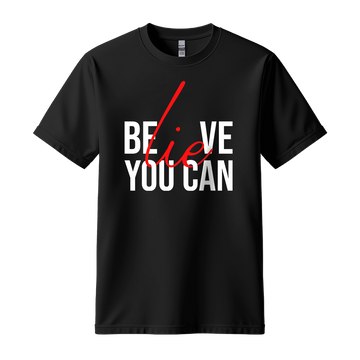 "Believe You Can" Red Lie Message Typography Graphic Tee - Colorizeyou Unisex T-Shirt
