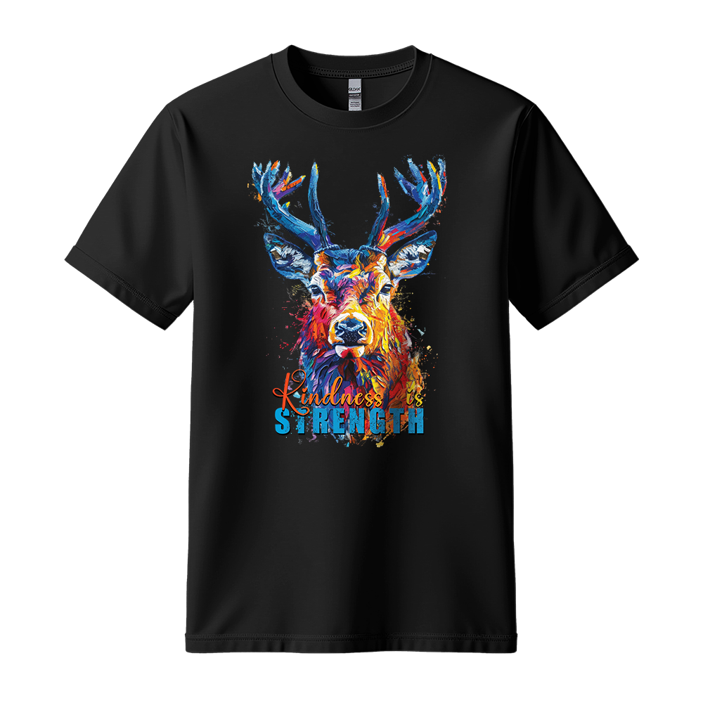 "Kindness Is Strength" Deer Motivation Unisex T-Shirt