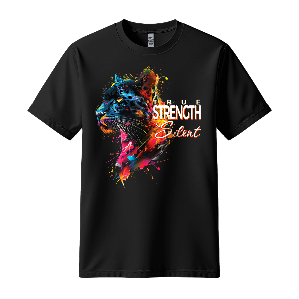"True Strength Is Silent" Panther Motivation Unisex T-Shirt