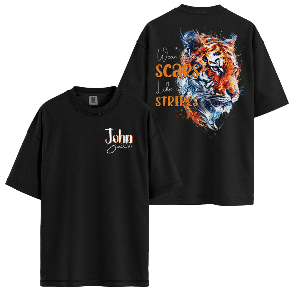 Personalize - Tiger Scars Stripes Art - Inspirational Clothing - Unisex T-shirt