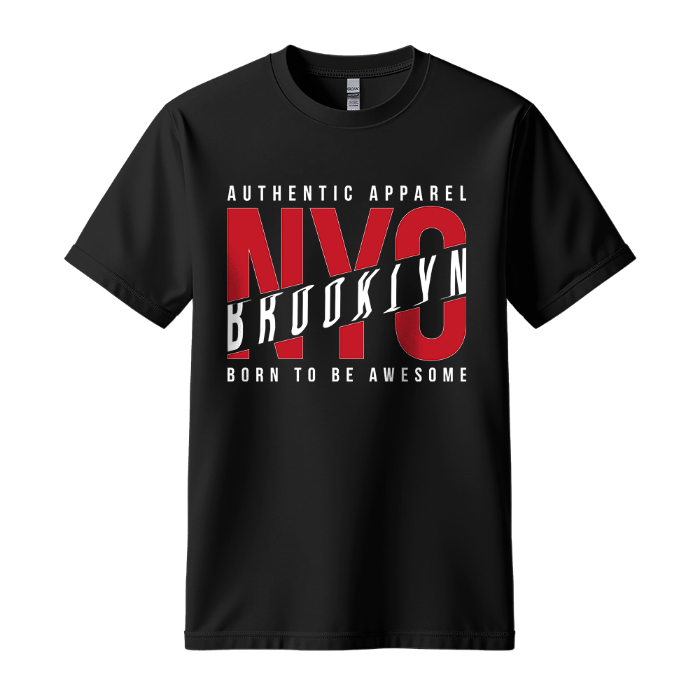 NYC Brooklyn Born To Be Awesome - Unisex T-Shirt - City Tee - Black