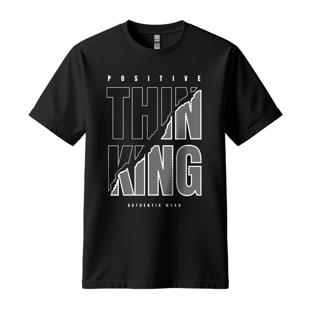 Positive Thinking Authentic Wear - Unisex T-Shirt - Positive Apparel - Black