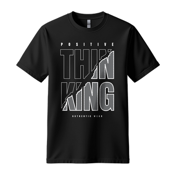 Positive Thinking Authentic Wear - Unisex T-Shirt - Positive Apparel - Black